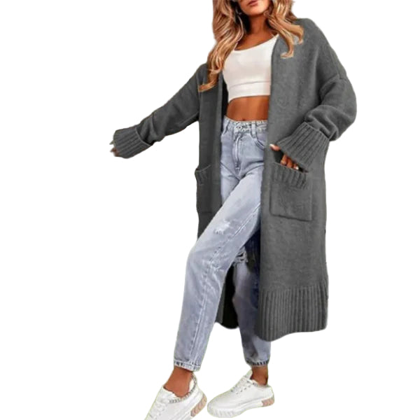 Cardigan Long Femme à Coupe Oversize 0