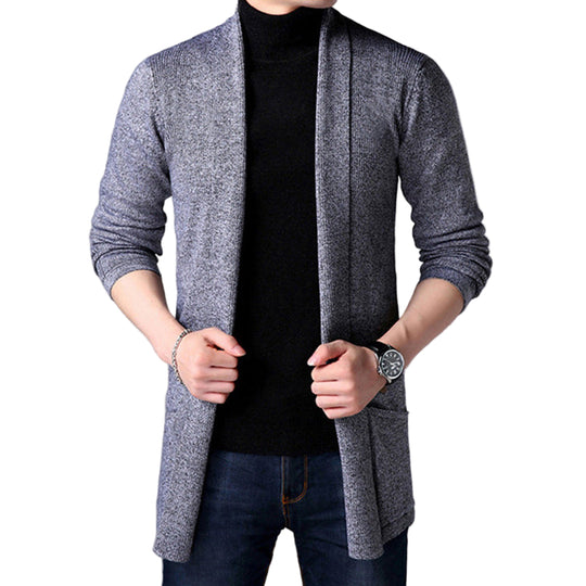Cardigan Long Homme Ouvert 0