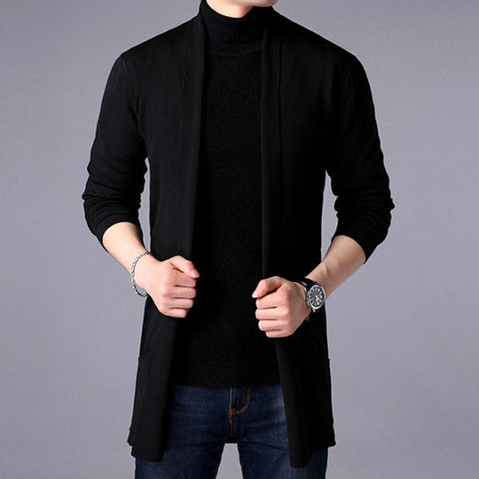 Cardigan Long Homme Ouvert 1