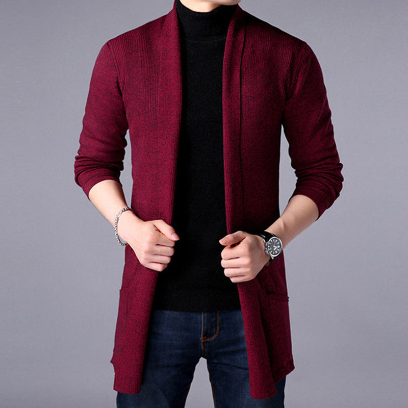 Cardigan Long Homme Ouvert 2