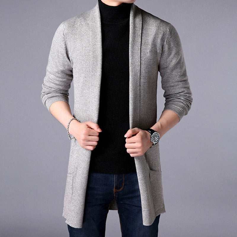 Cardigan Long Homme Ouvert 3