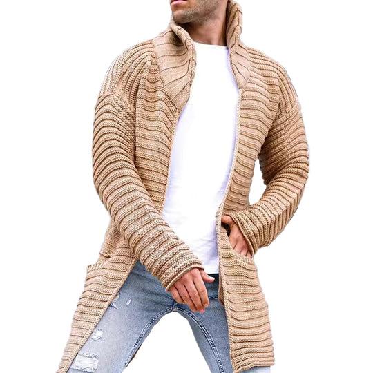 Cardigan Long Ouvert pour Hommes 0
