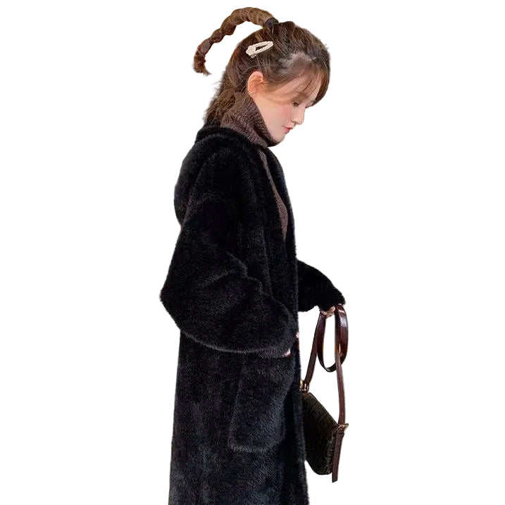 Cardigan Long Oversized à Capuche pour Femmes 0