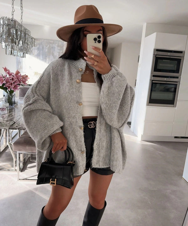 Cardigan Oversized pour Femmes en Tricot Doux 2