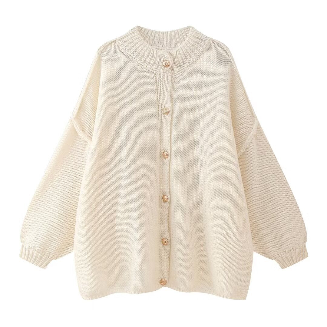 Cardigan Oversized pour Femmes en Tricot Doux 5