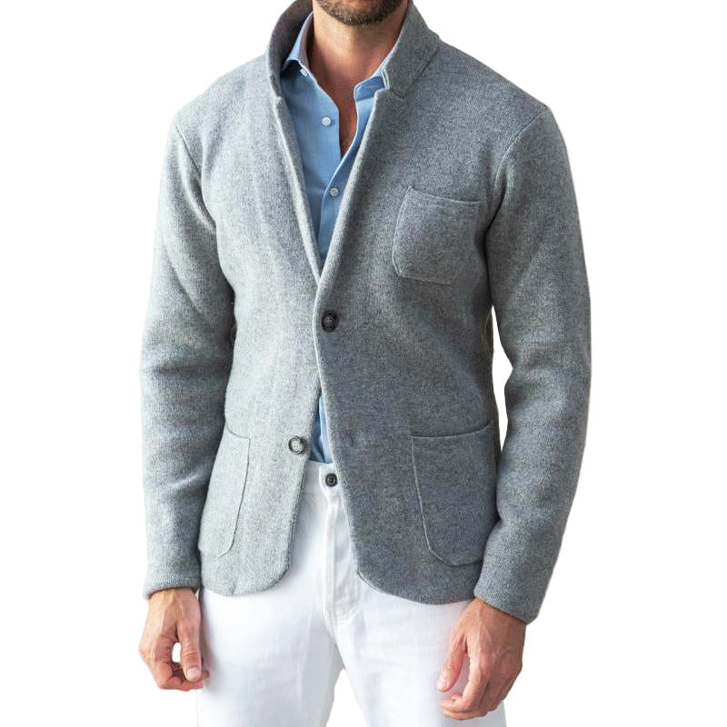 Cardigan Vintage pour Homme à Col Standard 0