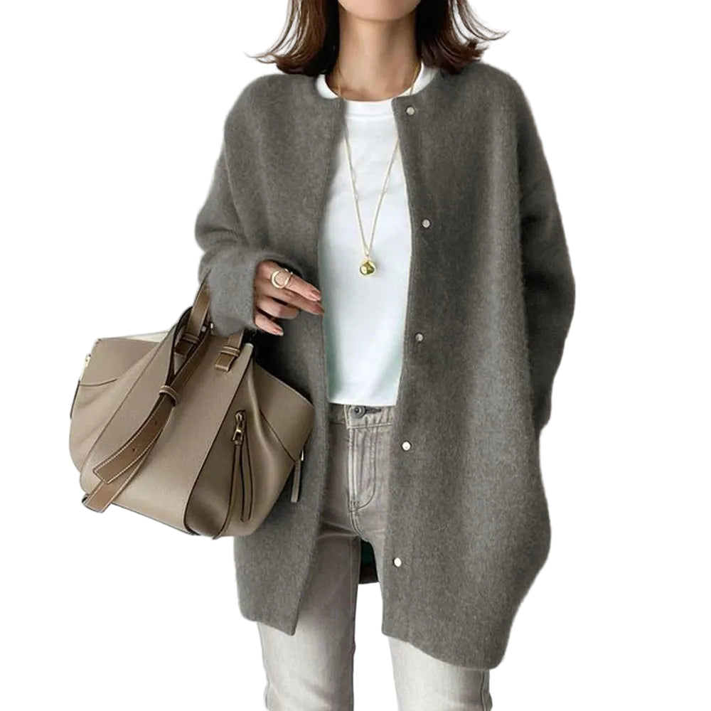 Cardigan en Tricot pour Femmes avec Fermeture Boutonnée 0