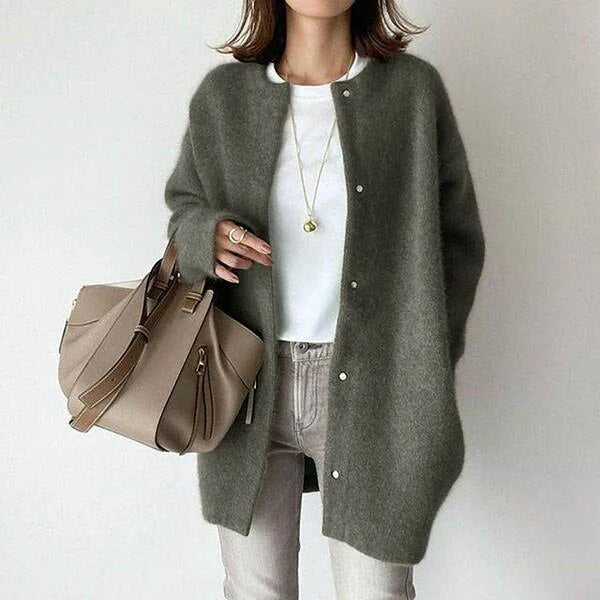 Cardigan en Tricot pour Femmes avec Fermeture Boutonnée 2