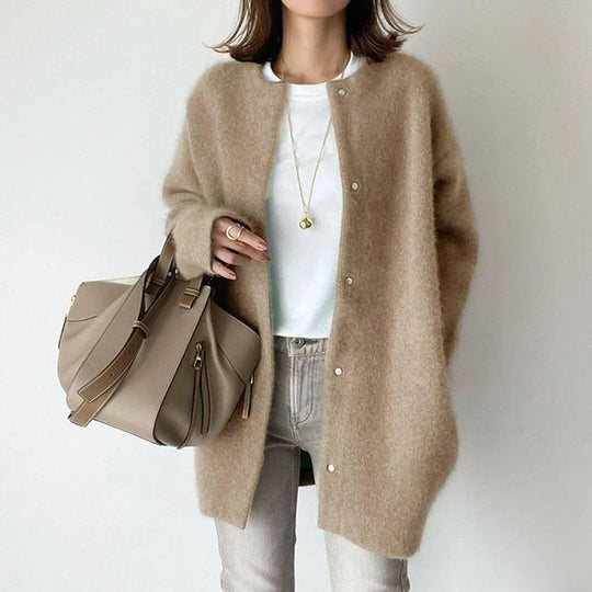 Cardigan en Tricot pour Femmes avec Fermeture Boutonnée 4