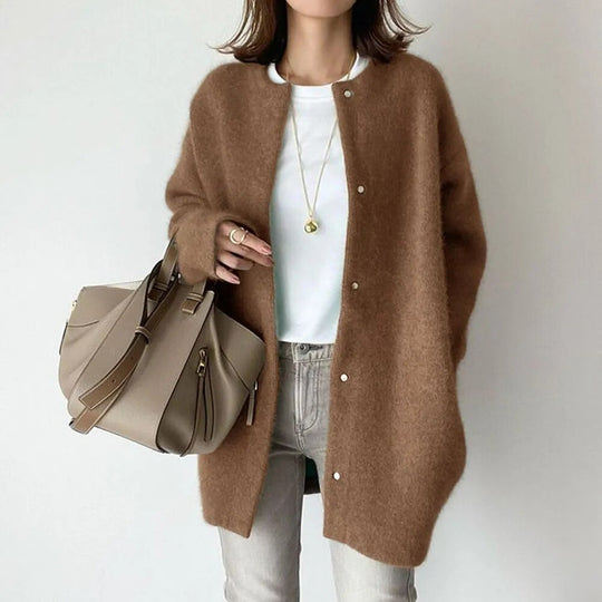 Cardigan en Tricot pour Femmes avec Fermeture Boutonnée 5