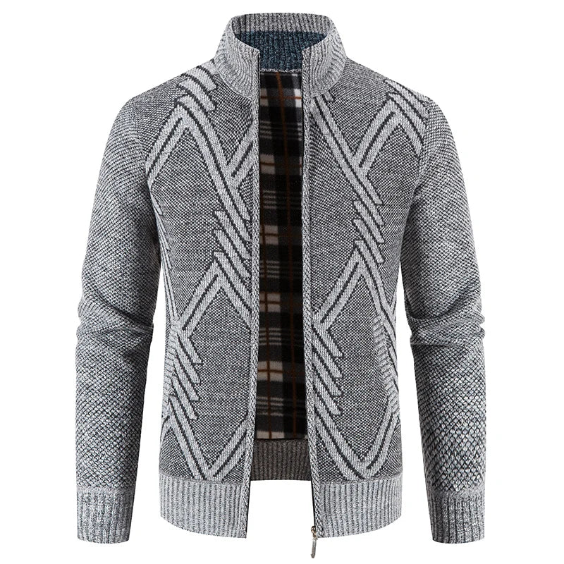Cardigan en Tricot pour Hommes avec Design en Patchwork 10
