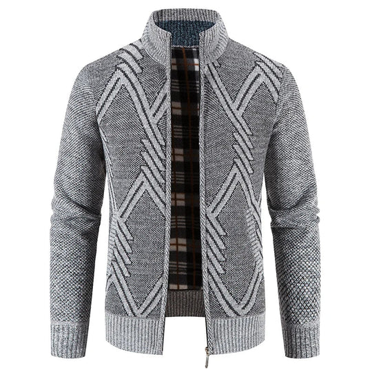 Cardigan en Tricot pour Hommes avec Design en Patchwork 10