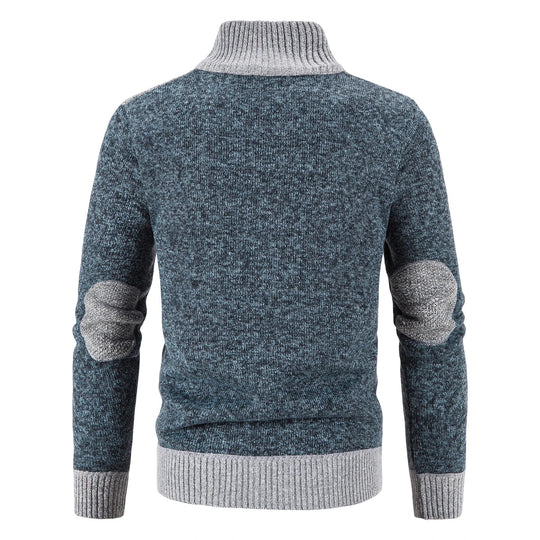 Cardigan en Tricot pour Hommes avec Design en Patchwork 2