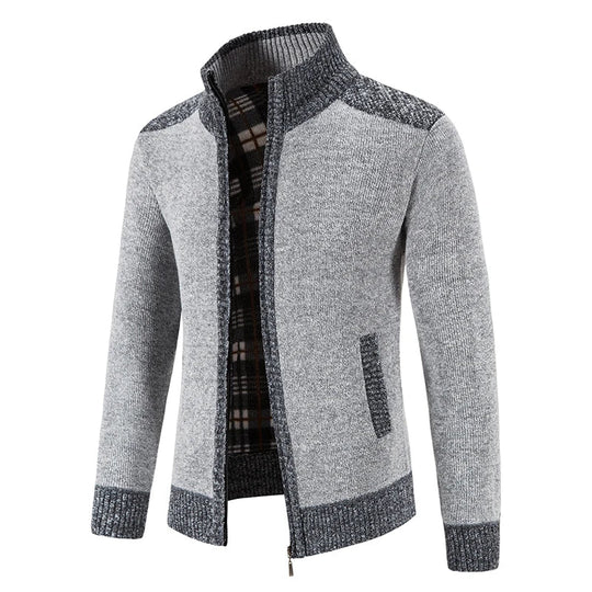 Cardigan en Tricot pour Hommes avec Design en Patchwork 3