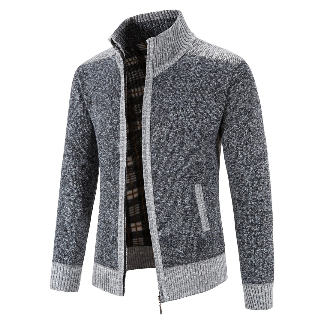 Cardigan en Tricot pour Hommes avec Design en Patchwork 4