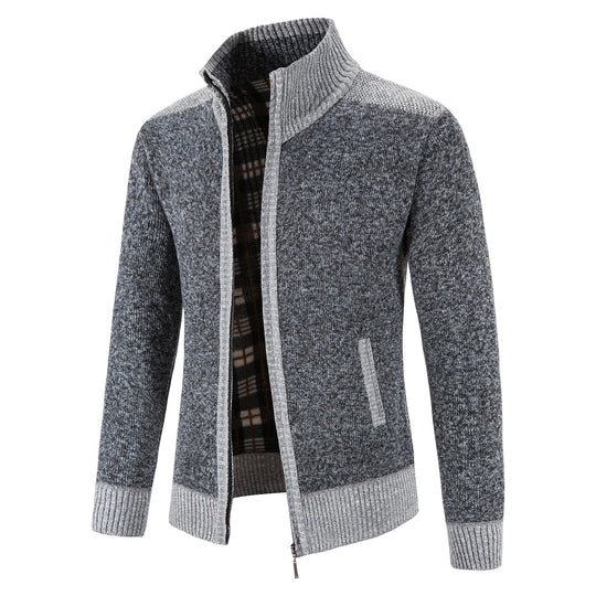 Cardigan en Tricot pour Hommes avec Design en Patchwork 4
