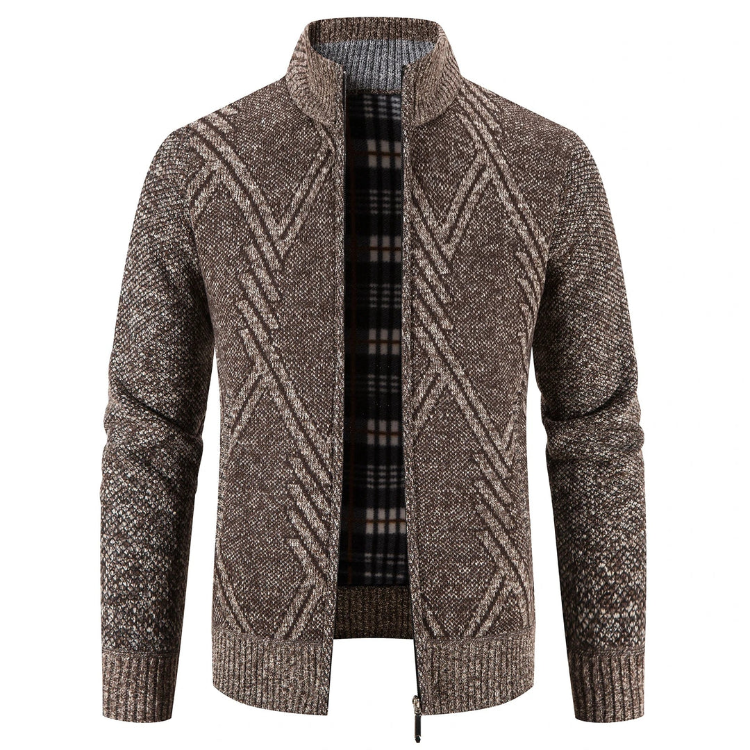 Cardigan en Tricot pour Hommes avec Design en Patchwork 5