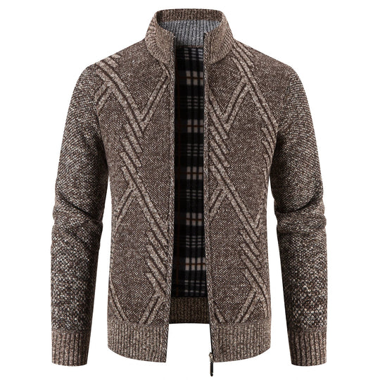 Cardigan en Tricot pour Hommes avec Design en Patchwork 5