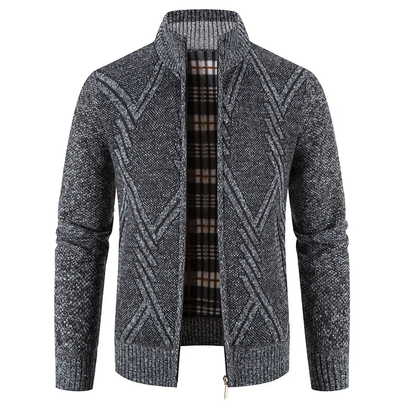 Cardigan en Tricot pour Hommes avec Design en Patchwork 8