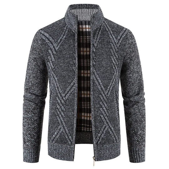 Cardigan en Tricot pour Hommes avec Design en Patchwork 8