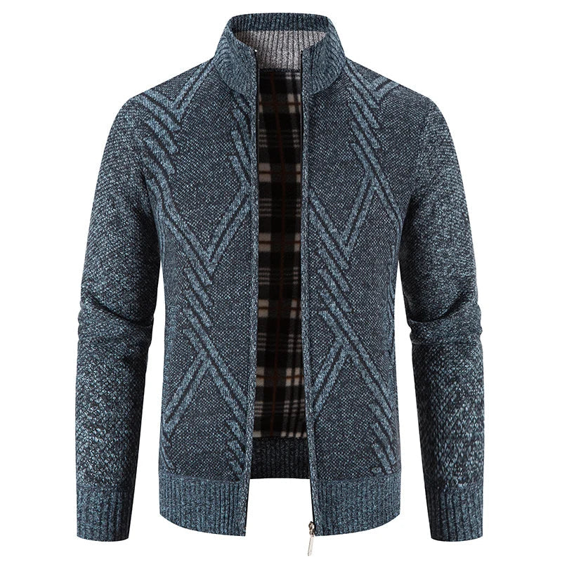 Cardigan en Tricot pour Hommes avec Design en Patchwork 9