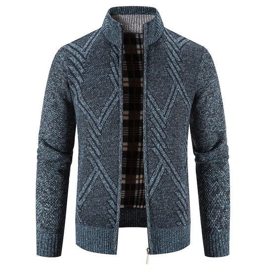 Cardigan en Tricot pour Hommes avec Design en Patchwork 9
