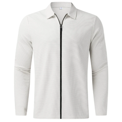 Cardigan pour Homme Casual avec Col et Fermeture Éclair 1