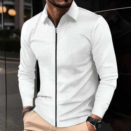 Cardigan pour Homme Casual avec Col et Fermeture Éclair 2