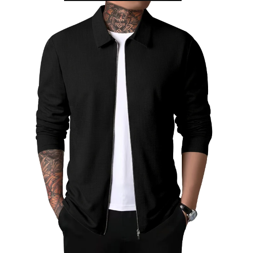 Cardigan pour Homme Casual avec Col et Fermeture Éclair 5
