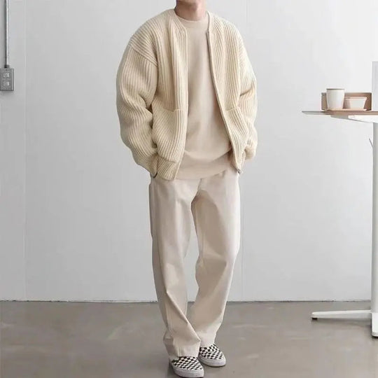 Cardigan pour Hommes Tricoté Moderne 1