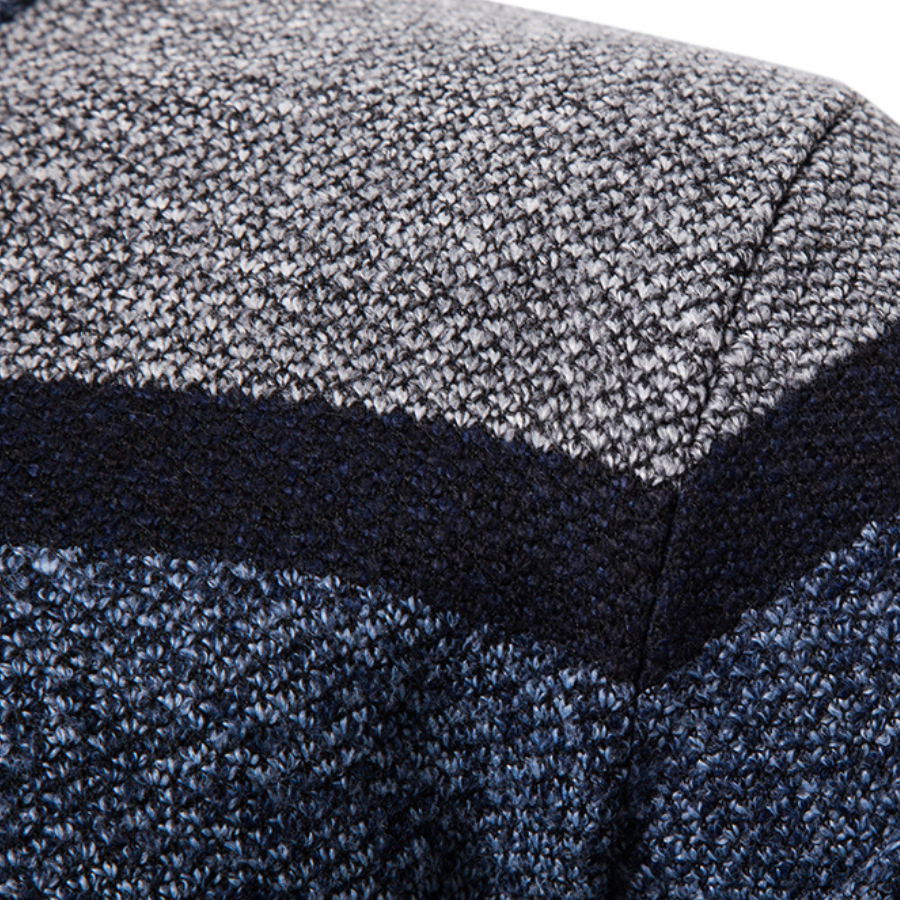 Cardigan pour Hommes à Rayures Ajusté en Tricot 6