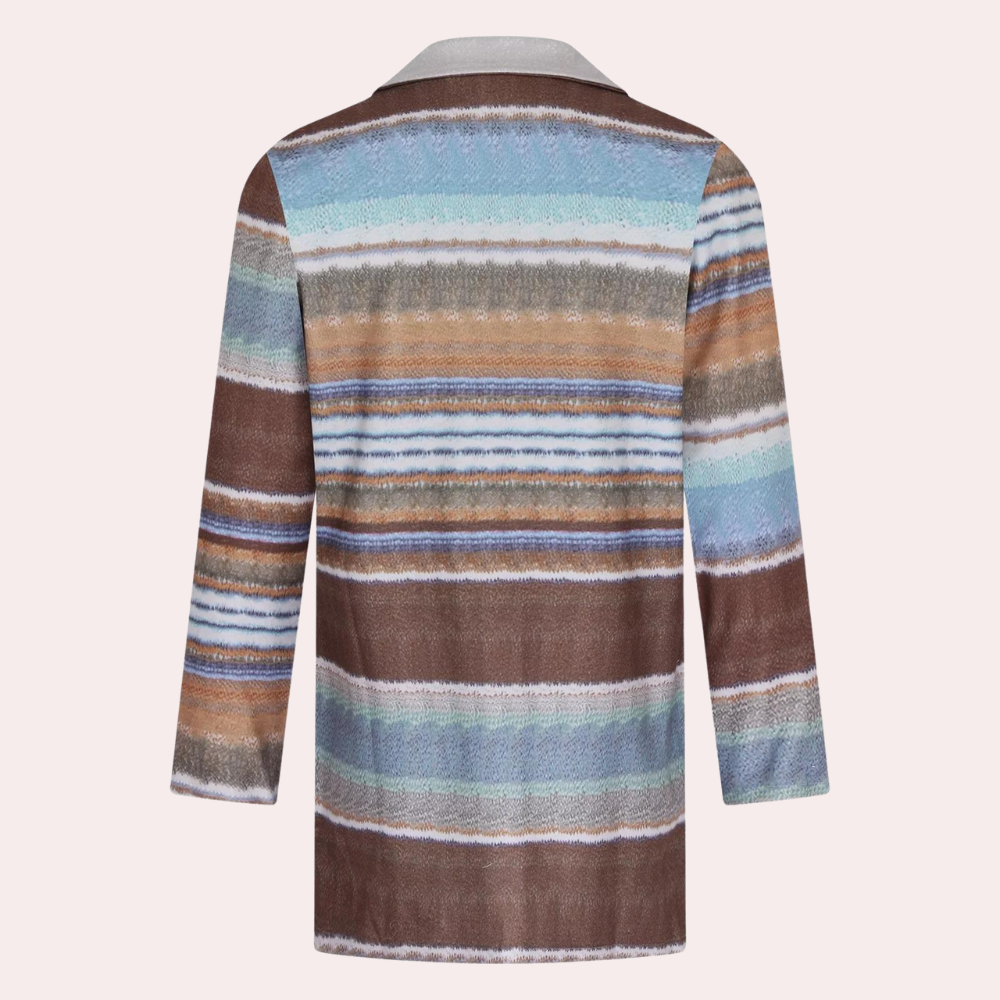 Cardigan pour Hommes à Rayures Colorées et Design Moderne 2