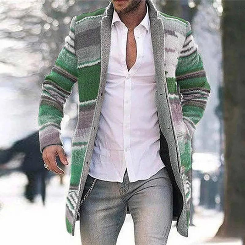 Cardigan pour Hommes à Rayures Colorées et Design Moderne 6
