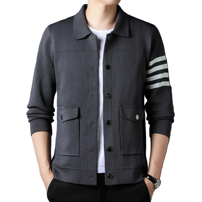 Cardigan pour Hommes avec Boutons Décontracté 0