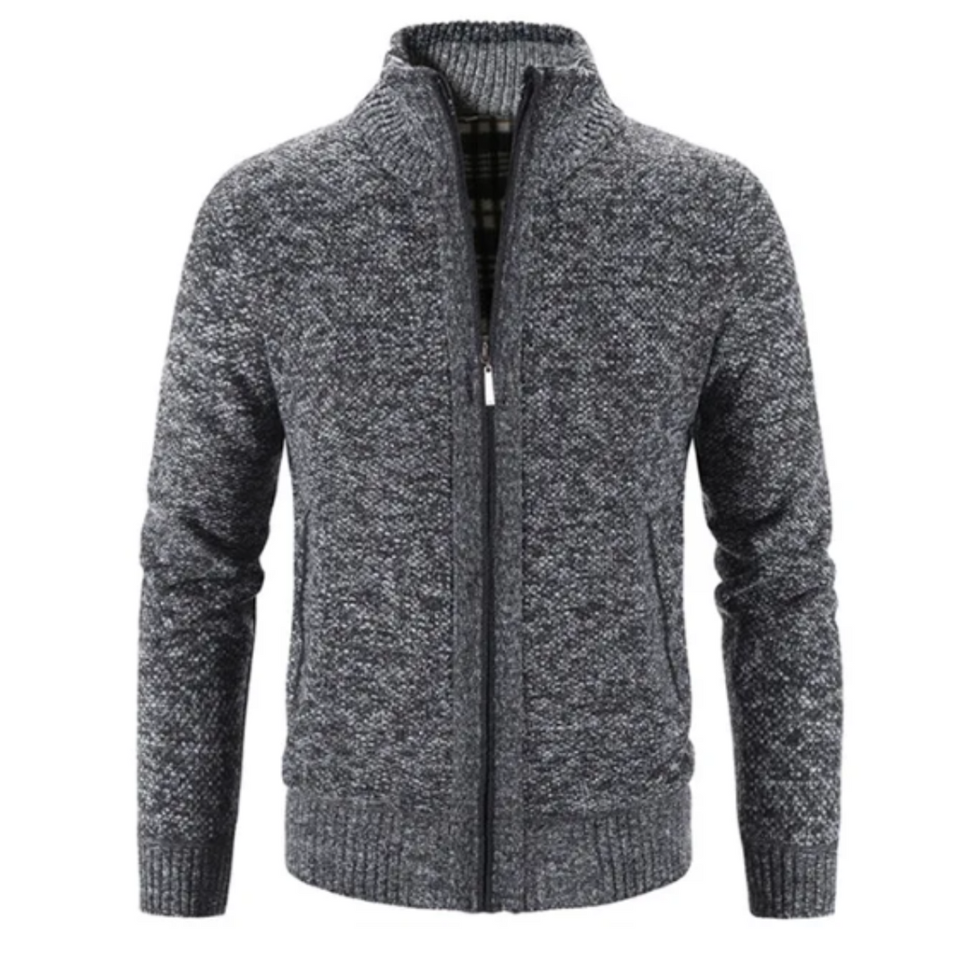 Cardigan pour Hommes avec Col Montant et Fermeture Éclair 3