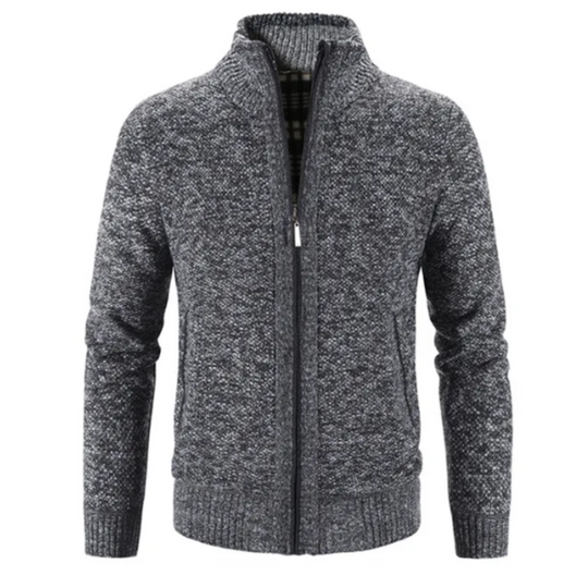 Cardigan pour Hommes avec Col Montant et Fermeture Éclair 3