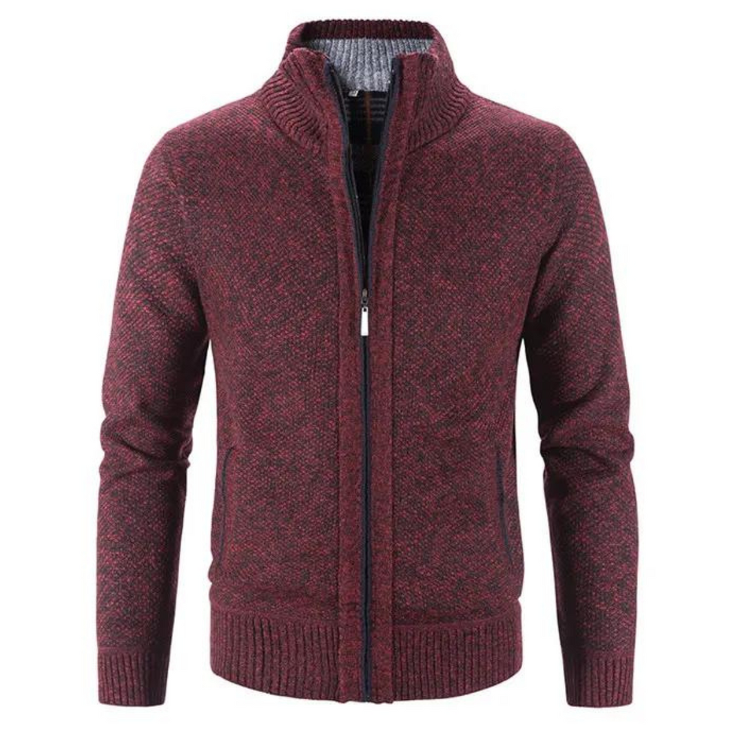 Cardigan pour Hommes avec Col Montant et Fermeture Éclair 4