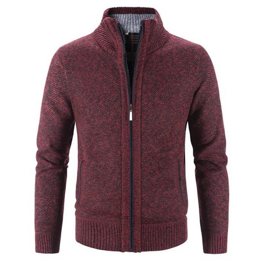 Cardigan pour Hommes avec Col Montant et Fermeture Éclair 4