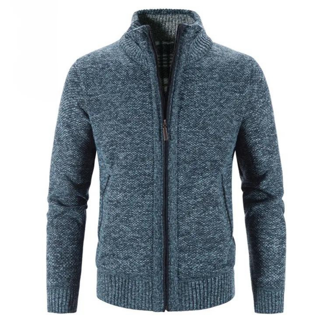 Cardigan pour Hommes avec Col Montant et Fermeture Éclair 5