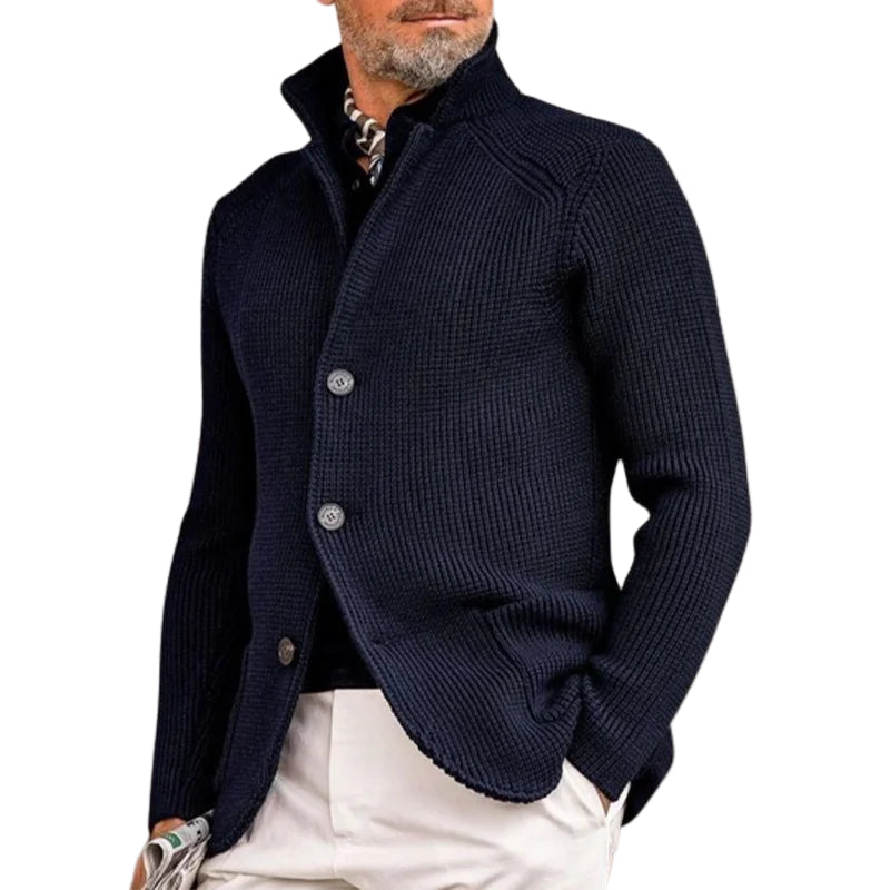 Cardigan pour Hommes en Tricot - Veste Boutonnée Classique 0