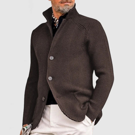 Cardigan pour Hommes en Tricot - Veste Boutonnée Classique 5