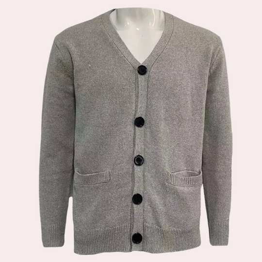 Cardigan pour hommes décontracté avec col en V 2