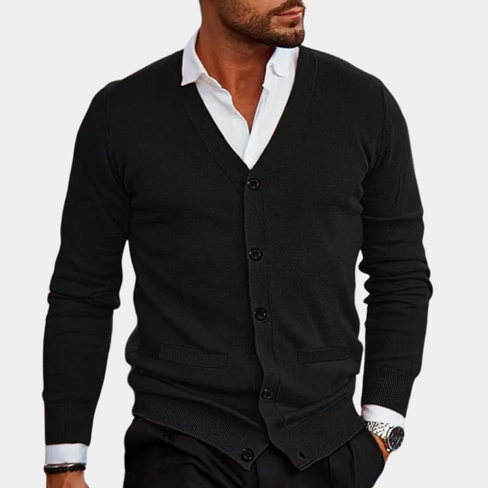Cardigan pour hommes décontracté avec col en V 3