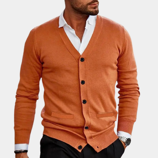 Cardigan pour hommes décontracté avec col en V 4
