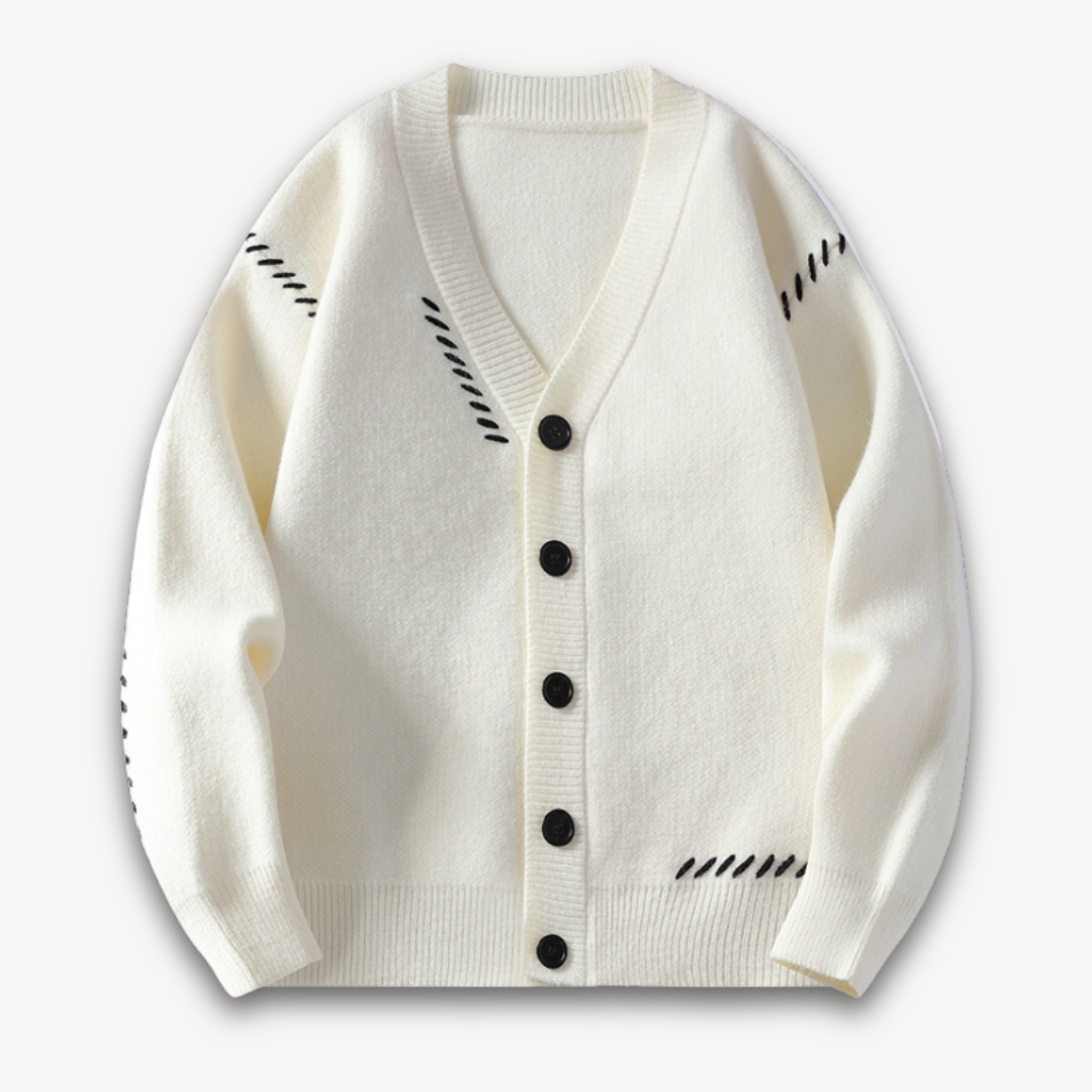 Cardigan pour hommes surdimensionné boutonné 4