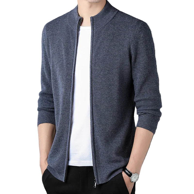 Cardigan zippé pour homme en laine 0