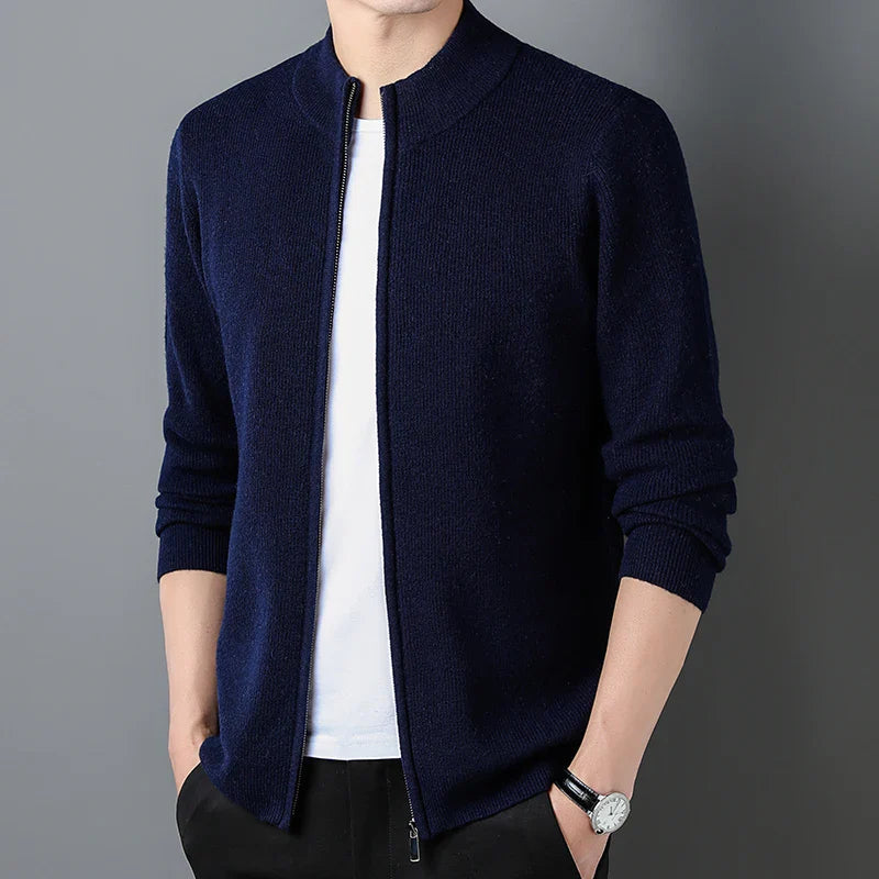 Cardigan zippé pour homme en laine 3
