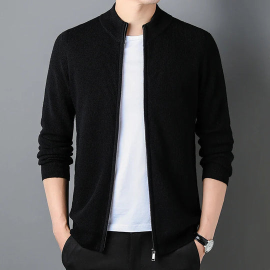Cardigan zippé pour homme en laine 5