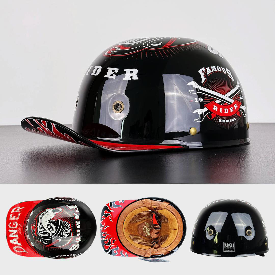 Casque de Moto au Design Casquette pour Hommes et Femmes 7