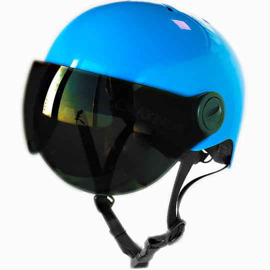 Casque de vélo urbain avec visière teintée et mentonnière ajustable pour homme et femme 2